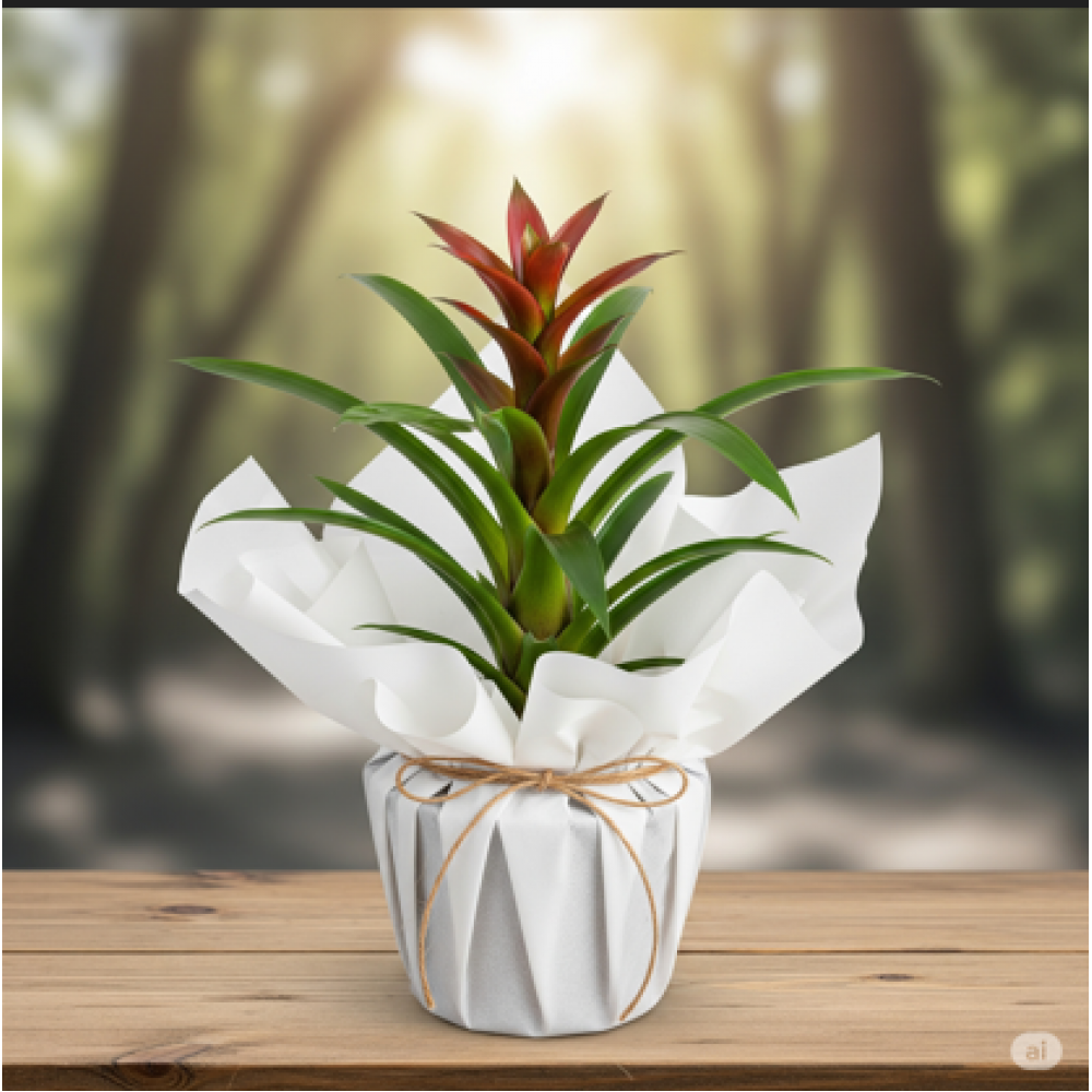 Saksıda Guzmania Çiçeği